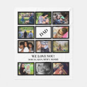 Aangepaste moderne vaders Dag 11 Foto Collage T-S Fleece Deken (Voorkant)