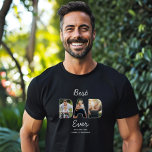 Aangepaste moderne vaders Dag Beste vader ooit Fot T-shirt<br><div class="desc">Beste vader ooit. Moderne Vaderdag T-Shirt met 3 van je favoriete familiefoto's van het kind of de met hun vader in de letters waarin je vader kunt spellen met moderne, leuke, handgeschreven typografie en je aangepaste namen en bericht hieronder. Koel shirt tot show hoe trots je bent op de beste...</div>
