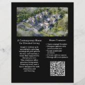 Aangepaste moderne vastgoedflyer met QR-code Flyer (Achterkant)