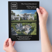 Aangepaste moderne vastgoedflyer met QR-code Flyer (Hand)