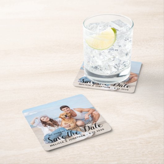 Aangepaste moderne Verloving-weduwfoto Kartonnen Onderzetters (Insitu)