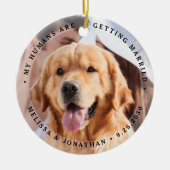 Aangepaste moderne Verloving-weduwfoto Keramisch Ornament (Voorkant)