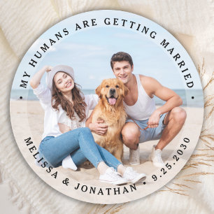 Aangepaste moderne Verloving-weduwfoto Ronde Sticker