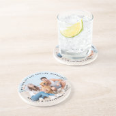 Aangepaste moderne Verloving-weduwfoto Zandsteen Onderzetter (Zijkant)