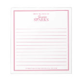 Aangepaste moderne versie van het bureau met de na notitieblok (Voorkant)