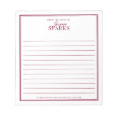 Aangepaste moderne versie van het bureau met de na notitieblok (Voorkant)