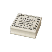 Aangepaste moderne vierkante familienaam retouradr rubberstempel (Stempel)