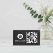 Aangepaste moderne visitekaartjes met logo en QR-c (Staand voorkant)