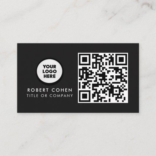 Aangepaste moderne visitekaartjes met logo en QR-c (Voorkant)