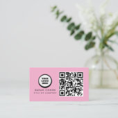 Aangepaste moderne visitekaartjes met logo & QR-co (Staand voorkant)