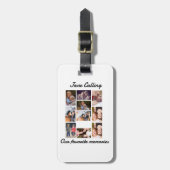 Aangepaste Moderne Vrienden 10 Foto Collage Bagagelabel (Voorkant verticaal)