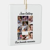 Aangepaste Moderne Vrienden 10 Foto Collage Keramisch Ornament (Rechts)