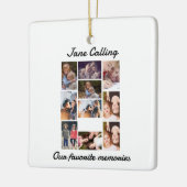 Aangepaste Moderne Vrienden 10 Foto Collage Keramisch Ornament (Links)