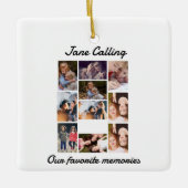 Aangepaste Moderne Vrienden 10 Foto Collage Keramisch Ornament (Voorkant)