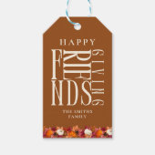 Aangepaste moderne vrienden-dankfeest herfst elega cadeaulabel (Voorkant)