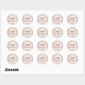 Aangepaste moderne vrolijke kerst trendy ronde sticker (Vel)