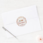 Aangepaste moderne vrolijke kerst trendy ronde sticker (Envelop)