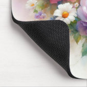 Aangepaste moderne waterverf bloemen naam sjabloon muismat (Hoek)