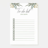 Aangepaste, moderne Waterverf botanische bladeren Post-it® Notes (Voorkant)