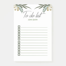 Aangepaste, moderne Waterverf botanische bladeren Post-it® Notes