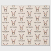 Aangepaste Moderne Waterverf Schattige Paashaas Ne Cadeaupapier (Vlak)