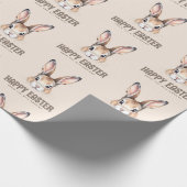 Aangepaste Moderne Waterverf Schattige Paashaas Ne Cadeaupapier (Hoek)