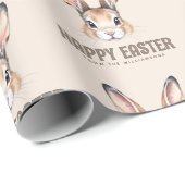 Aangepaste Moderne Waterverf Schattige Paashaas Ne Cadeaupapier (Rol Hoek)