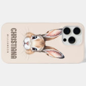 Aangepaste Moderne Waterverf Schattige Paashaas Ne Case-Mate iPhone Case (Achterkant (horizontaal))