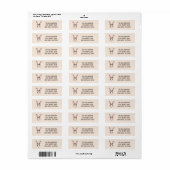 Aangepaste Moderne Waterverf Schattige Paashaas Ne Etiket (Full Sheet)