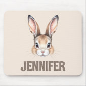 Aangepaste Moderne Waterverf Schattige Paashaas Ne Muismat (Voorkant)