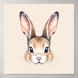 Aangepaste Moderne Waterverf Schattige Paashaas Ne Poster