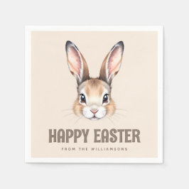 Aangepaste Moderne Waterverf Schattige Paashaas Ne Servet