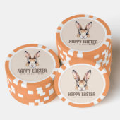 Aangepaste Moderne Waterverf Schattigee Paashaas G Poker Chips (Opstapeling)