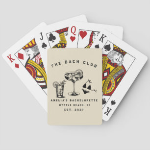 Aangepaste moderne weekend vrijgezellenfeest stran pokerkaarten