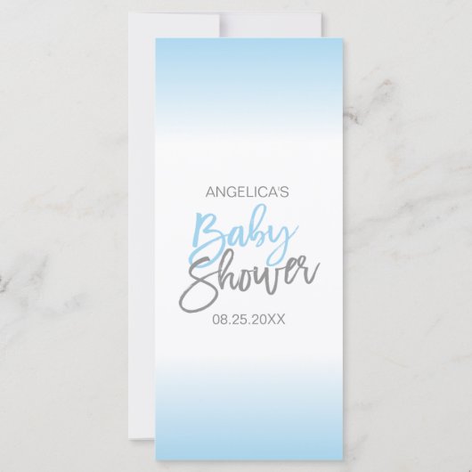 Aangepaste moderne wensen voor BABY BOY Blue White (Achterkant)