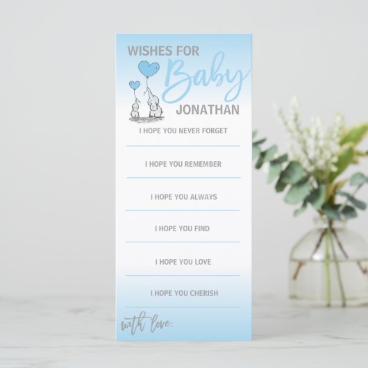 Aangepaste moderne wensen voor BABY BOY Blue White (Staand voorkant)