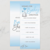 Aangepaste moderne wensen voor BABY BOY Blue White (Voorkant / Achterkant)