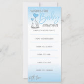 Aangepaste moderne wensen voor BABY BOY Blue White (Voorkant)