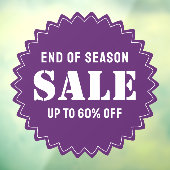 Aangepaste moderne winkeluitveringsaanbieding raamsticker (Vel 3)