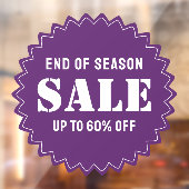 Aangepaste moderne winkeluitveringsaanbieding raamsticker (Vel 2)