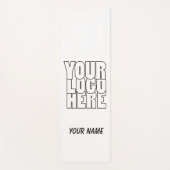 Aangepaste moderne witte Business yoga logo Yogamat (Voorkant)