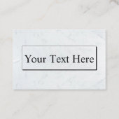 Aangepaste moderne witte marmer-legante Visitekaar Visitekaartje (Voorkant)