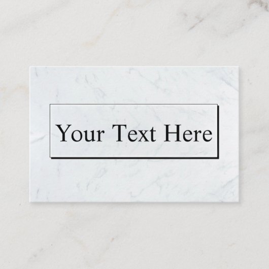 Aangepaste moderne witte marmer-legante Visitekaar Visitekaartje (Voorkant)