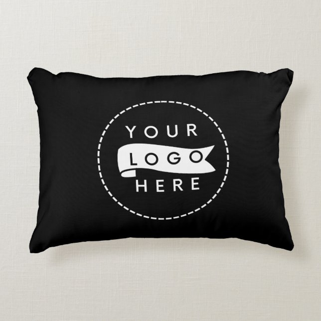 Aangepaste moderne zakelijke Logo Accent Kussen (Voorkant)