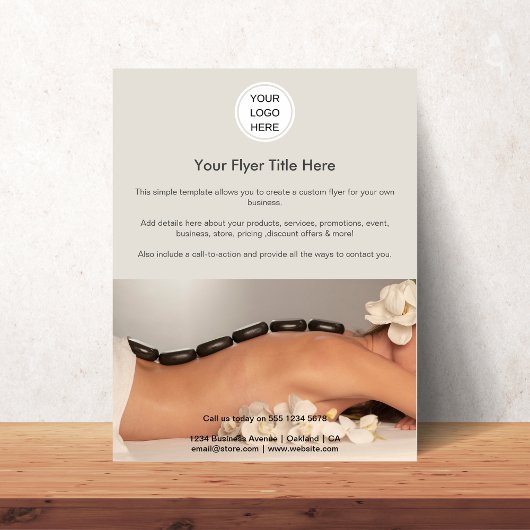 Aangepaste moderne zakelijke Logo Adverteren foto Flyer