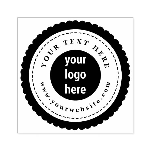 Aangepaste moderne zakelijke Logo & elegante tekst Rubberstempel (Afrduk)