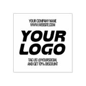 Aangepaste moderne zakelijke Logo en tekst Rubberstempel (Afrduk)