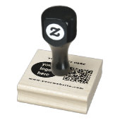 Aangepaste moderne zakelijke Logo, QR-code & tekst Rubberstempel (Stempel)