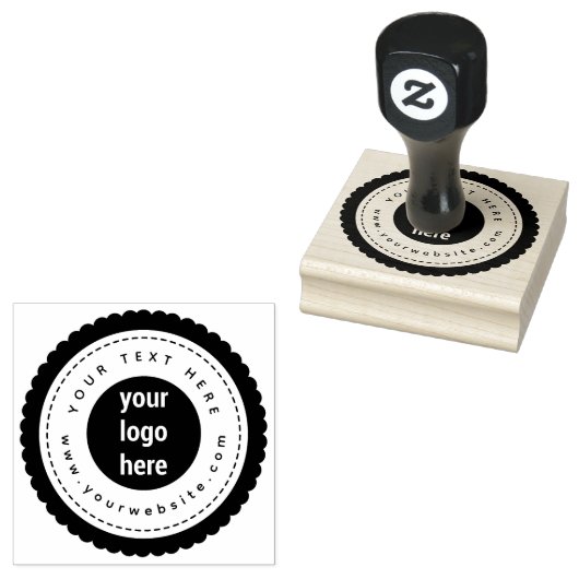 Aangepaste moderne zakelijke Logo & tekst Rubberstempel (Gestempeld)