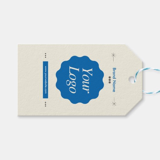 Aangepaste moderne zakelijke merk Logo Cadeaulabel (Voorkant (Horizontaal))